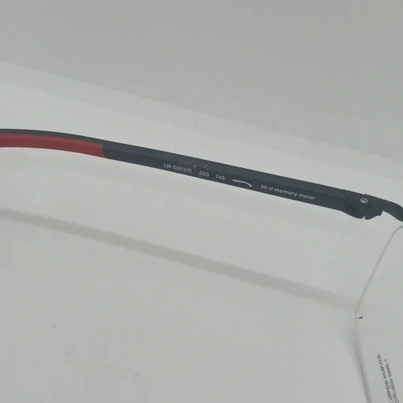 NWT RX-ABLE UNDER ARMOUR UA5003G EYEGLASS FRAMES BLACK RED - Picture 5 of 5